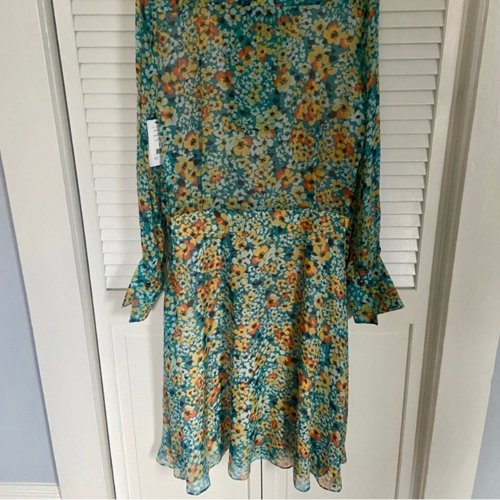 Floral silk equipment dress size 8